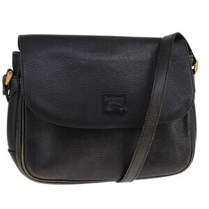 Burberry Shoulder Bag Leather Black